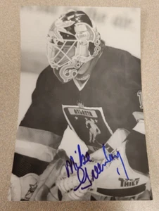 MIKE GREENLAY SIGNED ATLANTA KNIGHTS HOCKEY PHOTO POSTCARD AUTOGRAPH AUTO OILERS - Picture 1 of 2