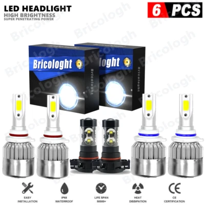 Combo de 6 bombillas LED para Dodge Journey 2010-2018 faros antiniebla 6 piezas 6000 k Foto 1 de 4