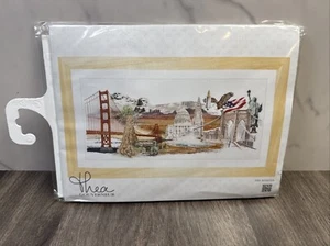 Thea Gouverneu "America" Cityscape Monuments Vintage Cross Stitch Kit New #544 - Picture 1 of 5