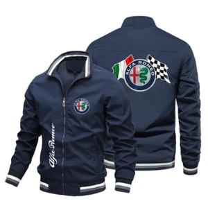 Giacca sportiva leggera primaverile con logo Alfa Romeo - Foto 1 di 47