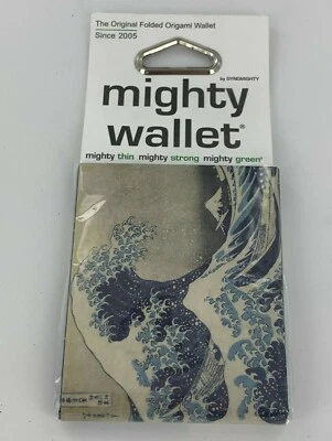 Tyvek Mighty Wallet Fuji Wave blue pattern Recyclable Novelty Brand new gift