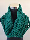 Infinity Scarf Hunter Green Soft And Cozy, Hand-crocheted Gifts 