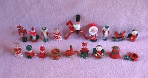 MADERA VINTAGE ADORNOS NAVIDAD, 18, PINTADO A MANO 2”-3” LOTE 2 - Imagen 1 de 7