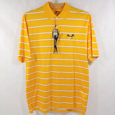 Camisa Polo Slazenger Golf Lakeview Country Club Amarilla S/S Rendimiento Para Hombres M Foto 1 de 4