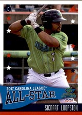 2017 Carolina League All-Stars Choice #16 Sicnarf Loopstok Oranjestad Aruba Card