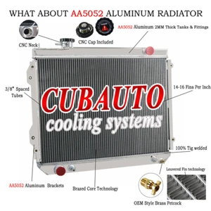 3 Rows Aluminum Radiator For 1995-2004 Toyota Tacoma 2.4L 2.7L 3.4L 1996 2003 - Picture 1 of 15