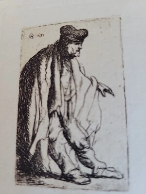 AFTER REMBRANDT 1631 ETCHING PRINT VINTAGE ANTIQUE FINE ART BEAUTIFUL RARE! - Image 1 of 4