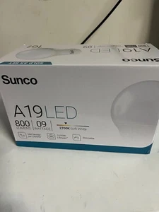 Sunco 16 Pack GU24 LED Light Bulbs 2 Prong A19, CRI91 2700K White, 9W Equival... - Picture 1 of 3