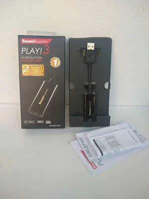 Sound Blaster Play! 3 Hi-Resolution USB DAC Amp for PC MAC 24bit - Image 1 of 3