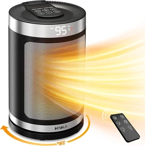 Space Heaters for Indoor Use, Portable Electric Heater with Thermostat, 90° O... - Picture 1 of 1