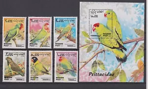 Q1021 - Afghanistan, Afghan Post - 1999 - MNH - Set + Block - Parrot / Birds - Foto 1 di 1