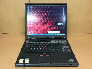IBM THINKPAD T41 Vintage Laptop 1.60GHz 512MB RAM 80GB HDD WINDOWS XP SP3 ATI 75 - Picture 1 of 11