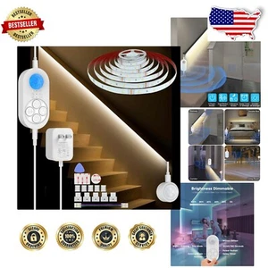 Plug-in Motion Sensor LED Strip Lights - 32.8FT for Safe Stairways and Corridors - Picture 1 of 9