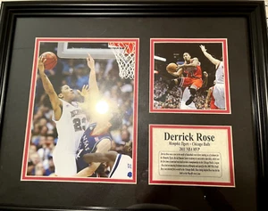 Derrick Rose COLLECTIBLE Framed Photographs Memphis Tigers Chicago Bulls NBA - Picture 1 of 5