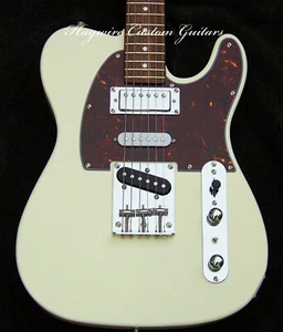 Mahogany White Brent Mason Style Nashville Telecaster-7-Way+Mini-Humbucker+ MORE - Picture 1 of 6