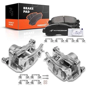 Brake Caliper & Ceramic Brake Pad Front for Nissan Leaf Altima 13-20 w/Bracket - Picture 1 of 9