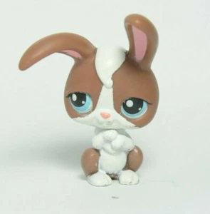 Littlest Pet Shop LPS 121 Hase Kaninchen braun weiß blau Punkte Augen -1- - Bild 1 von 5