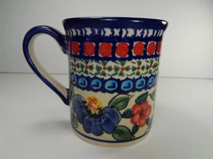 Boleslawiec Mug Unikat Pottery Mug 9oz. Floral Pattern. - Picture 1 of 6
