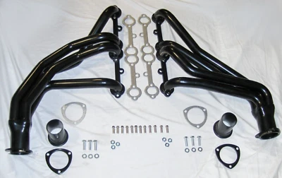 Cabezales de escape negros Chevy GMC camioneta Blazer Suburban Jimmy 1966-91 Foto 1 de 4