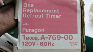 Paragon Refrigerator Defrost Timer. A-769-00 ADMIRAL C29811-1, -5,-3,-1,1 NEW - Picture 1 of 7