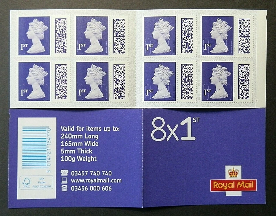 GB TD1 8 X 1ST CLASS CYLINDER BKLT - M22L - MEIL - PB-sL - DATA MATRIX 17/11/21 - Image 1 of 1