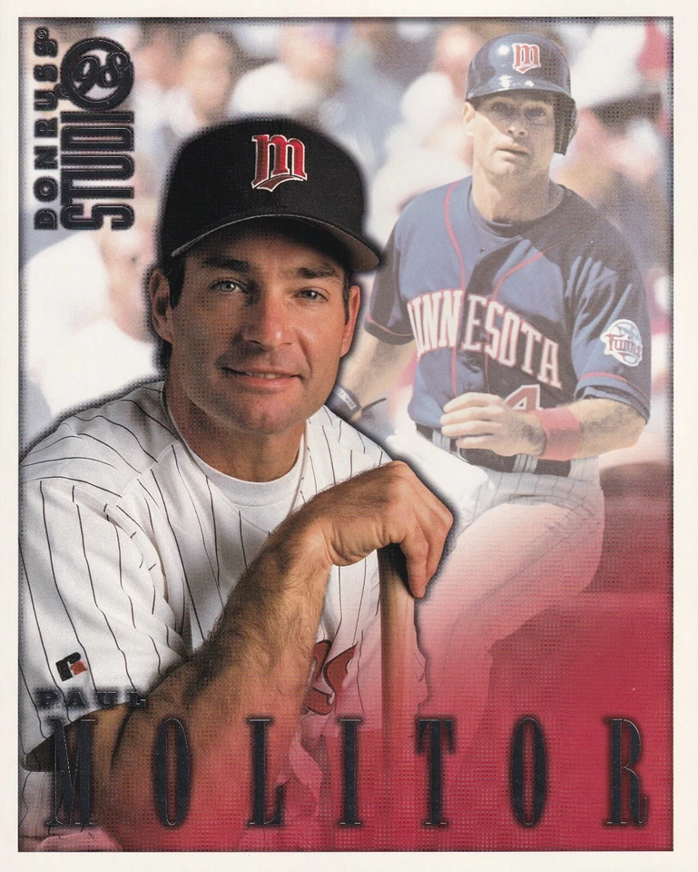 1998 DONRUSS STUDIO 8 X 10 ПОЛ МОЛИТОР МИННЕСОТА БЛИЗНЕЦЫ ГИГАНТСКИЙ JUMBO КАРТА (A-G) - Изображение 1 из 2