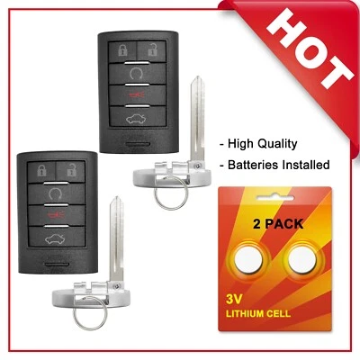 2 For 2008 2009 2010 Cadillac STS Car Key Fob Transmitter Remote M3N5WY7777A - Image 1 of 2