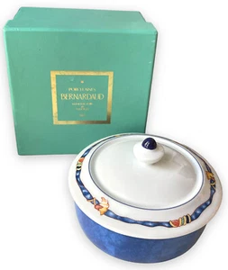 Bernardaud Borghese Limoges Lidded Bowl Porcelain Jar  W Box - Picture 1 of 8