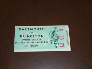 1973 DARTMOUTH AT PRINCETON IVY LEAGUE FOOTBALL TICKET STUB - Bild 1 von 2