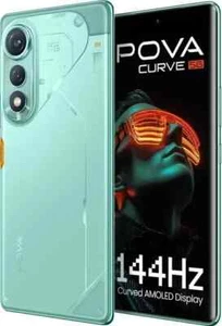 Tecno Pova Curve 5G - sbloccato in fabbrica - Dual SIM - 6 GB RAM 144 Hz curvo AMOLED - ciano - Foto 1 di 23