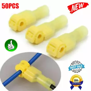 50PCS Wire Quick Terminal Ant-clip Electrical Cable Connectors T-tap Connector - Picture 1 of 5