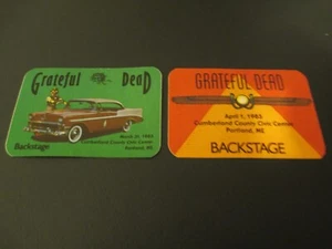 GRATEFUL DEAD BACKSTAGE PASS CUMBERLAND CIVIC PORTLAND MAINE MARCH 3+4/31+1/1985 - Picture 1 of 4
