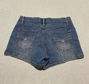 Vanilla Star Jeansshorts Junior Größe 9 blau Denim bestickte Taschen - Bild 1 von 8