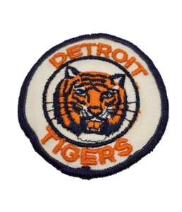 Vintage DETROIT TIGERS Baseball 3" Embroidered Sew-on Patch Orange Blue White - Picture 1 of 3