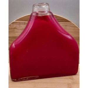 1960s Vintage ART GLASS Red Swedish Cased Glass Bottle Vase - MCM - Picture 1 of 14