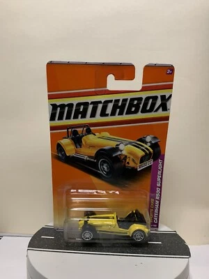 Matchbox MBX Sports Cars Caterham R500 Superlight Roadster Yellow/Black Stripes - Image 1 of 4