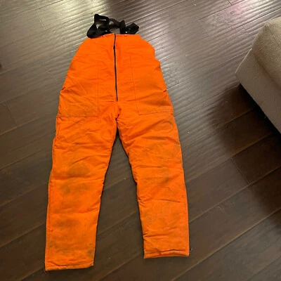 ROUPA ESPORTIVA DE CAÇA MÉDIA FORRADA DE MADEIRA DE FROTA LARANJA BABADORES CAÇADORES VINTAGE  - Imagem 1 de 4