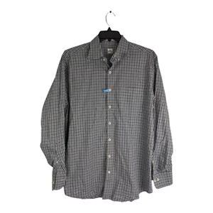 Peter Millar Hemd Erwachsene Large schwarz kariert Nanoluxe Knopfleiste Herren kariert - Bild 1 von 6