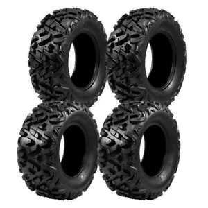 US/Complete Set of 4 All Terrain ATV UTV Tires 25x8-12 Front & 25x10-12 Rear 6PR - Picture 1 of 24