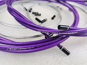 JAGWIRE BRAIDED SL SLICK-LUBE HOSE CABLE BRAKE SHIFTER KIT PURPLE COLOR