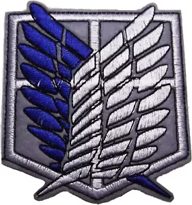 Attack on Titan Survey Scout Corps Eren Jaeger Logo Embroidered Iron on Patch - Picture 1 of 1