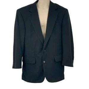 Tom James Investment Mens Cashmere Travel Blazer Sport Coat Black 44R - Picture 1 of 5
