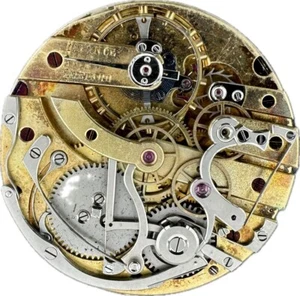 Antique 44mm Chronograph Pocket Watch Movement Swiss High Grade for Repair - Picture 1 of 2
