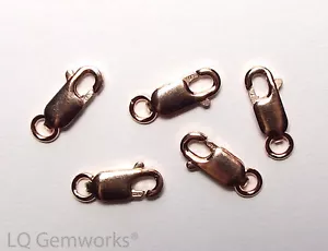 Fünf (5) 14k ROSÉGOLD GEFÜLLT 4x10 mm Hummer Krallenverschlüsse - Bild 1 von 1