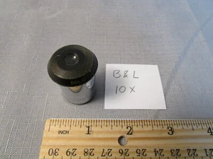 Vintage Brass Bausch & Lomb 10X Microscope Eyepiece Clean Lenses - Picture 1 of 1