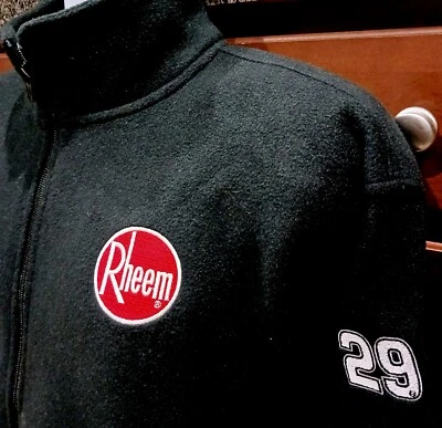 Chaqueta negra pequeña emitida por el equipo Richard Childress Racing RCR Harvick Jones NASCAR Foto 1 de 4