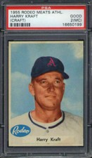 1955 Rodeo Meats Harry Craft Kraft PSA 2 (MC) Kansas City Athletics