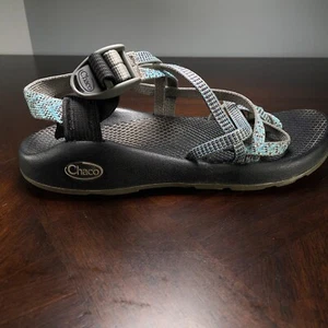 Chacos Blue/Gray Strappy Water Sport Sandals Womens 7 Casual Summer Adjustable - Picture 1 of 8
