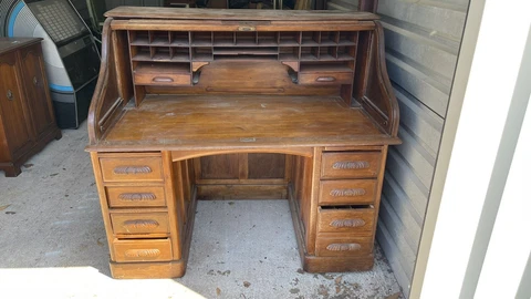 Antique Roll Top Desk Good Condition Cover