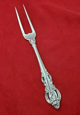 Tenedor para servir carne asada de plata esterlina personalizado El Grandee by Towle #10421 Foto 1 de 4
